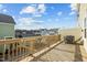 View of wood deck, houses, and sky at 1414 Excelsior Grand Ave, Durham, NC 27713