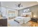 Beautiful bedroom featuring a spacious layout, stylish decor, and plenty of natural light at 240 Seaforth Landing Dr, Pittsboro, NC 27312
