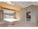 Spacious garage with an open door and a convenient side entrance at 2504 E East Geer St, Durham, NC 27704