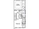 Detailed second floor floorplan showcasing the bedrooms, baths, walk-in closet, and laundry room at 304 Chesapeak Commons St # 146, Garner, NC 27529