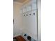 Mud room with a built-in bench, storage cubbies, and coat hooks at 4305 Albino Deer Way, Wake Forest, NC 27587
