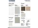Interior design selection sheet featuring kitchen, bath, flooring and plumbing samples at 463 Belgian Red Way, Wake Forest, NC 27587