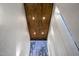Unique stained wood ceiling featuring recessed lighting in the spacious outdoor living area at 4908 Birchleaf Dr, Raleigh, NC 27606
