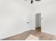 A bedroom with two closets, hardwood floors, and white walls for a minimalist design at 603 Lee St, Burlington, NC 27217
