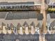 This aerial view highlights the layout of townhomes with parking and landscaping at 711 Keystone Park Dr # 51, Morrisville, NC 27560
