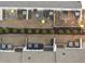 This aerial view showcases the property's outdoor patios and well-maintained landscaping at 711 Keystone Park Dr # 51, Morrisville, NC 27560