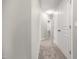 Hallway featuring neutral carpet and gray paint at 711 Keystone Park Dr # 51, Morrisville, NC 27560