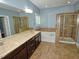 Bathroom with double sink vanity, shower and tub at 905 Maynard Creek Ct, Cary, NC 27513