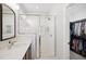 Bathroom featuring a white shower with glass doors, and a vanity at 140 Big Barn Dr, Wendell, NC 27591