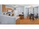 Bright kitchen with a breakfast bar and adjacent dining area, perfect for Gathering meals at 3349 Tarleton W, Durham, NC 27713