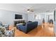 Spacious living room with an open layout flowing into the dining area, perfect for entertaining at 3349 Tarleton W, Durham, NC 27713
