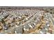 An aerial perspective of a suburban community, capturing the density and design of homes in relation to the streetscape at 714 Fairway Dr, Mebane, NC 27302