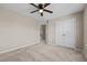 Bedroom with carpet, closet and a door showing another room at 714 Fairway Dr, Mebane, NC 27302