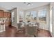 Bright eat-in kitchen area with an abundance of natural light and great neighborhood views at 714 Fairway Dr, Mebane, NC 27302