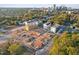 Aerial view of a new construction site with homes being built, showcasing progress in a vibrant community setting at 1241 S Blount Street # 201, Raleigh, NC 27601