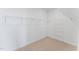 Bright walk-in closet with carpet and shelving and hanging racks, creating ample storage space at 1241 S Blount Street # 201, Raleigh, NC 27601