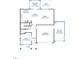 Layout of the first floor with the kitchen, Gathering room, flex space, garage and morning room with deck access at 181 Cribbs Ln, Middlesex, NC 27557