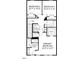 Second-floor floor plan featuring primary bedroom, bathroom, walk in closet, and two additional bedrooms at 2806 Kempthorne Rd # 62, Cary, NC 27519