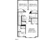 A schematic floor plan featuring a primary bedroom, bathroom, laundry, and two secondary bedrooms at 2812 Kempthorne Rd # 59, Cary, NC 27519