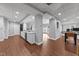 Finished basement features kitchenette, laminate wood flooring, and recessed lighting at 101 Mantle Dr, Clayton, NC 27527