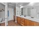 Bathroom featuring a double sink vanity with granite countertops, and tile flooring at 101 Mantle Dr, Clayton, NC 27527