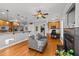 Comfortable office space with custom wooden cabinets, granite countertops, and plenty of natural light at 101 Mantle Dr, Clayton, NC 27527