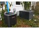 View of two gray AC units on the side of the house, surrounded by foliage at 1101 Sunset Ave, Rocky Mount, NC 27804