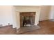 Close up view of the fireplace with detailed marble surround at 1101 Sunset Ave, Rocky Mount, NC 27804