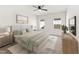 Serene bedroom with plush bedding, ambient lighting, and bright windows, perfect for relaxation at 115 Dolomite Dr, Gibsonville, NC 27249