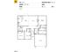 Floor plan of the home showing the kitchen, Gathering room, bedrooms and garage at 120 Gobbler Dr, Smithfield, NC 27577