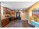 Inviting entryway with wood floors, stainless steel appliances, and decorative archways at 12507 N Roxboro St, Rougemont, NC 27572