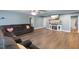 Relaxing living room with hardwood floors, a fireplace and comfortable sectional sofa at 12507 N Roxboro St, Rougemont, NC 27572