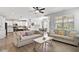 Spacious living area that flows into the kitchen and dining area at 1872 Stagecoach Trl, Wendell, NC 27591