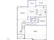 Layout of the house plan showing the kitchen, guest bedroom, and Gathering room at 235 Augusta Pond Way # 161, Raleigh, NC 27603