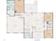An open-concept floor plan featuring kitchen, living room, dining area, and primary bedroom at 2570 Sweet Bay Rd, Rocky Mount, NC 27804