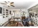 Inviting living room features custom built-ins and an open floor plan perfect for entertaining at 2570 Sweet Bay Rd, Rocky Mount, NC 27804