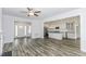 Open-concept floor plan seamlessly connects the living room and kitchen at 2570 Sweet Bay Rd, Rocky Mount, NC 27804