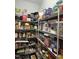 Walk-in pantry with wire shelving stocked with food items and containers at 2570 Sweet Bay Rd, Rocky Mount, NC 27804