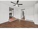 Living room with closet and hallway leading to bathroom at 2603 Legion Ave, Durham, NC 27707