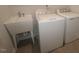 Functional laundry room with sink, washer, and dryer hookups at 2715 Hunter Woods Dr # 562, Apex, NC 27502