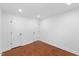 Simple bedroom with beautiful wood floors and a blank canvas for any style at 5904 River Lake Cir, Raleigh, NC 27604