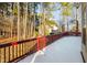 Picture of the backyard and deck with red railings at 601 Walcott Way, Cary, NC 27519