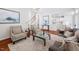 Bright living room with hardwood floors, stylish furnishings, and an open floor plan at 601 Walcott Way, Cary, NC 27519