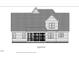 Illustration of a two-story home showcasing its rear elevation and porch at 105 Viola Ln, Franklinton, NC 27525