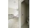Bathroom with a soaking tub, a double sink vanity and a separate toilet at 1663 Keith Hills Rd, Lillington, NC 27546