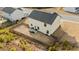 Aerial view of the home with fenced backyard at 17 Donatella Way, Angier, NC 27501