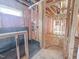 View of an in-progress bathroom with wood framing and rough-in plumbing work at 1905 Old Bramble Ln # 4, Fuquay Varina, NC 27526