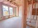 Bright unfinished bedroom with insulation installed and ready for finishing touches at 1905 Old Bramble Ln # 4, Fuquay Varina, NC 27526