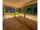Unfinished patio featuring natural wood columns and views of the surrounding landscaped yard at 1905 Old Bramble Ln # 4, Fuquay Varina, NC 27526