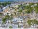 Aerial view of the home and neighborhood, partially covered in snow and green trees at 316 Russ Rd, Smithfield, NC 27577